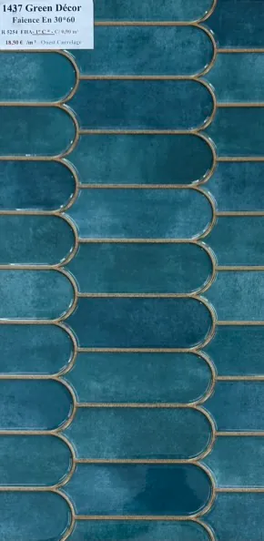 CARRELAGE MURAL MOTIF BLEU
