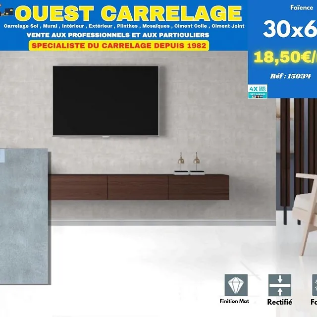 CARRELAGE MURAL PIERRE GRIS