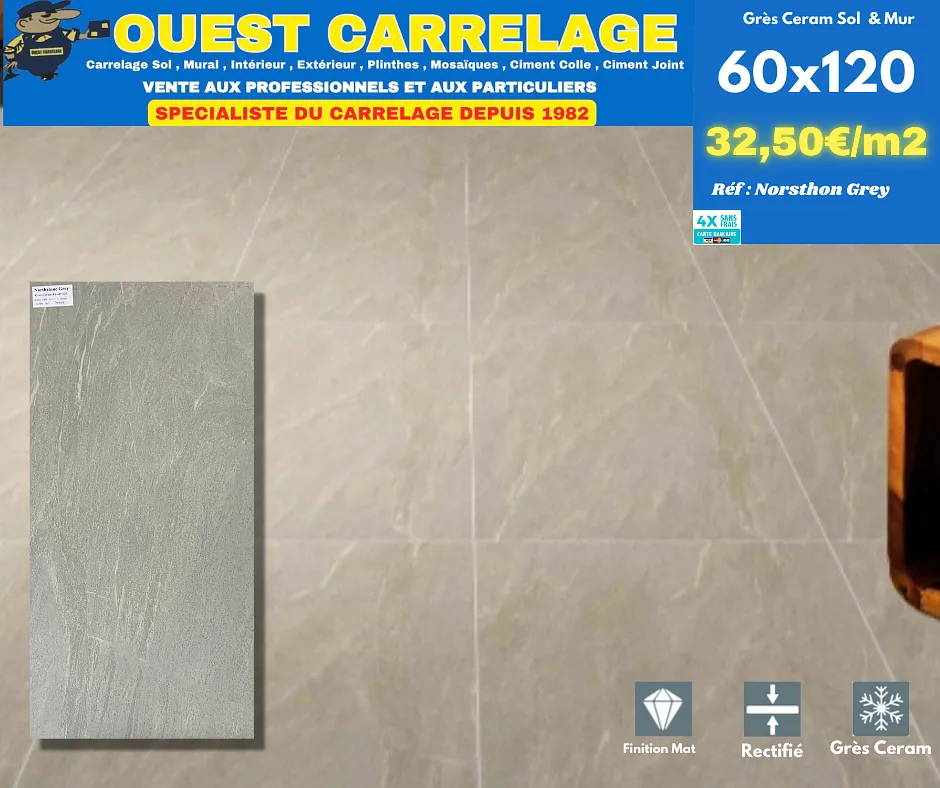 carrelage sol pierre GRIS