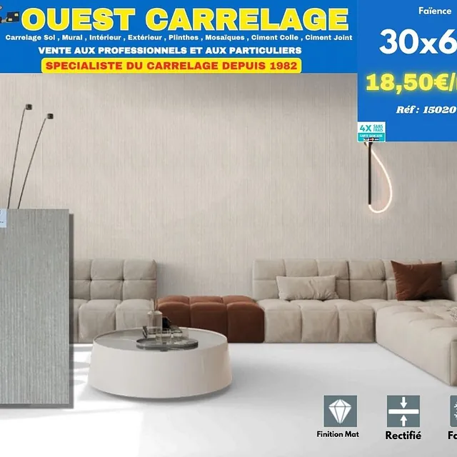 CARRELAGE MURAL MOTIF BEIGE