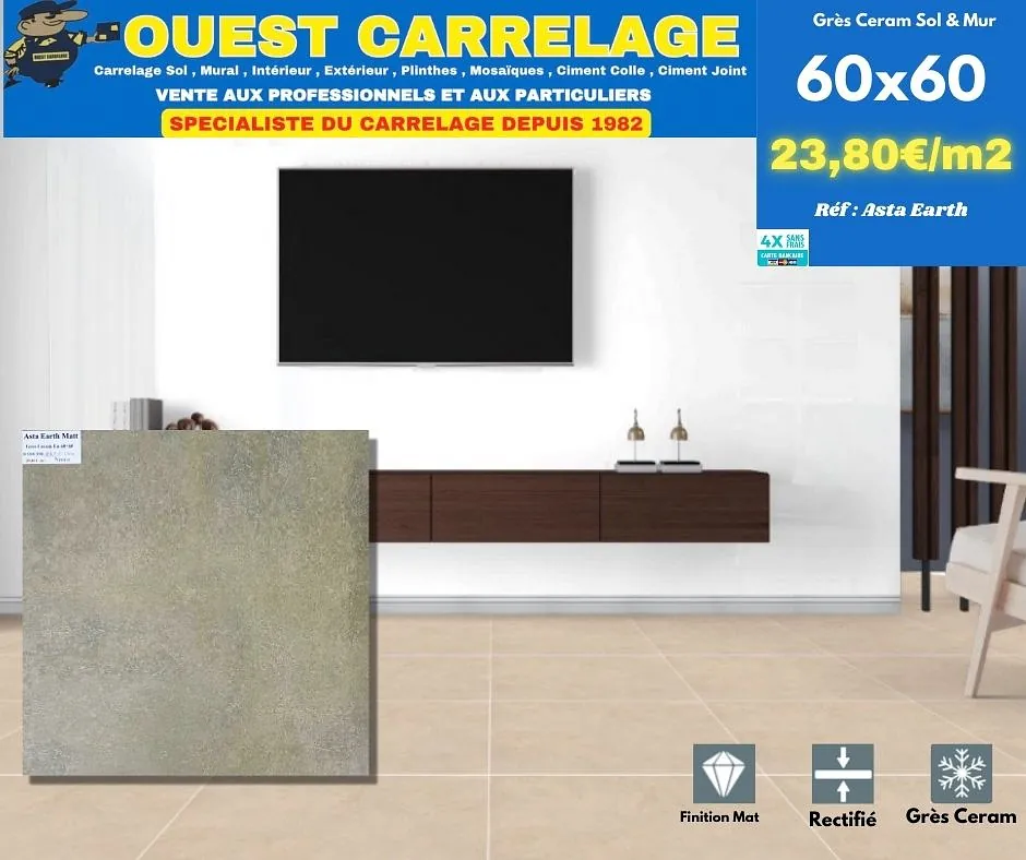 carrelage sol PIERRE BEIGE