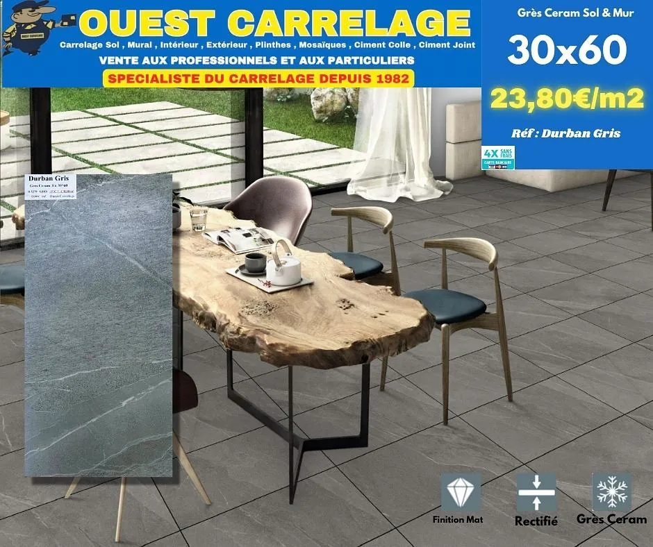 carrelage sol pierre GRIS