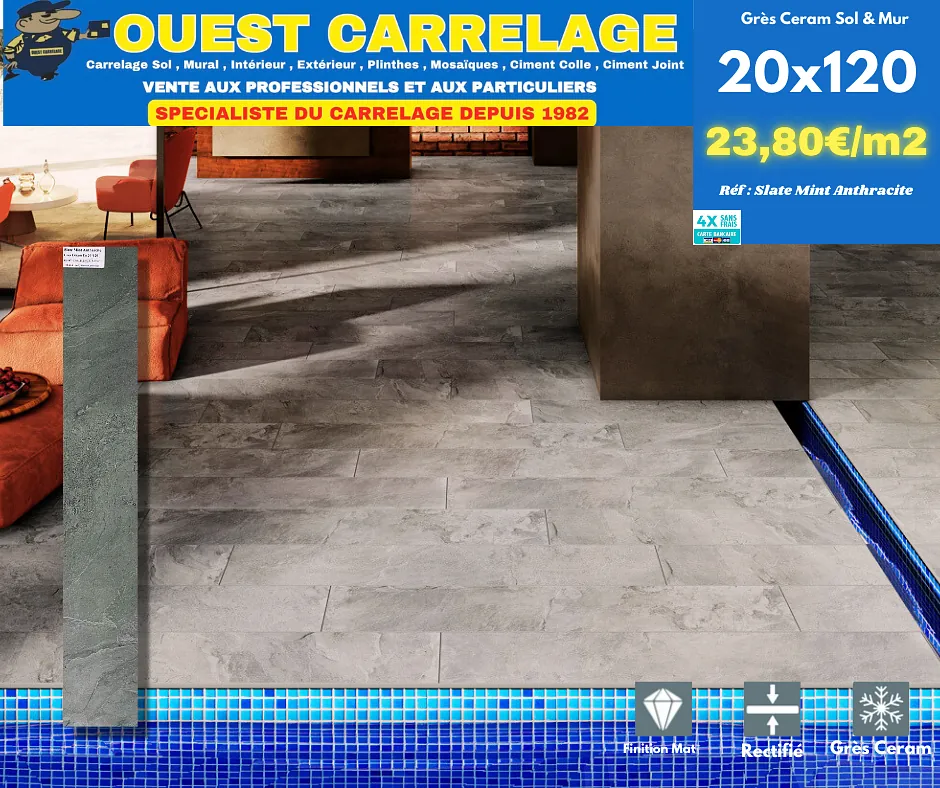 carrelage sol pierre GRIS