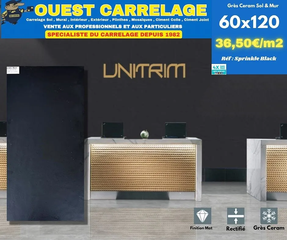 carrelage sol pierre NOIR