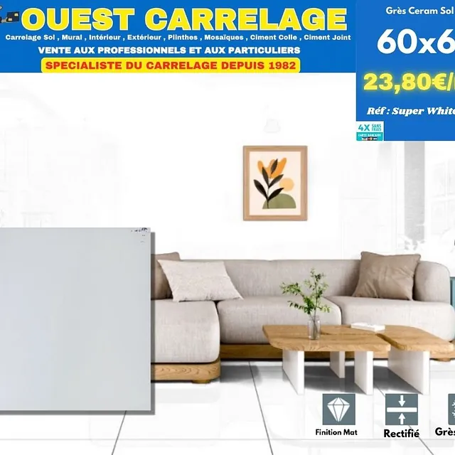 carrelage sol BLANC