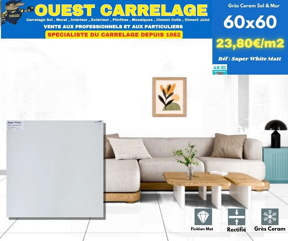 carrelage sol BLANC