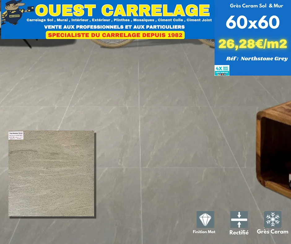 carrelage sol pierre GRIS