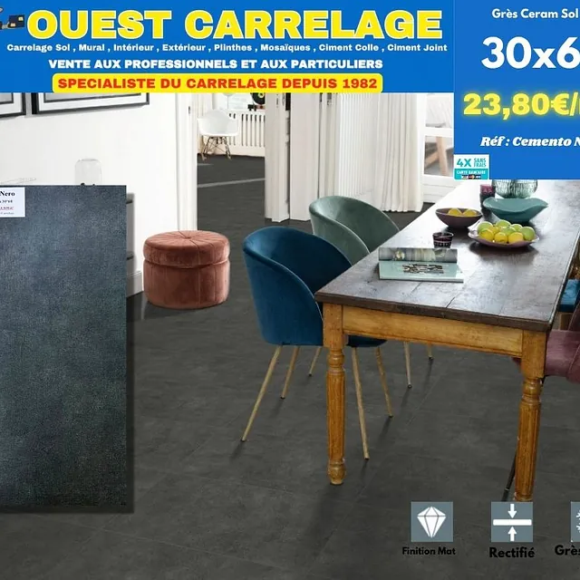 carrelage sol beton noir