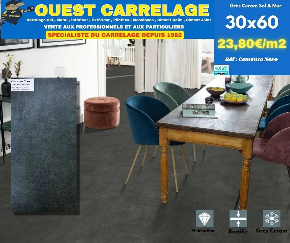 carrelage sol beton noir