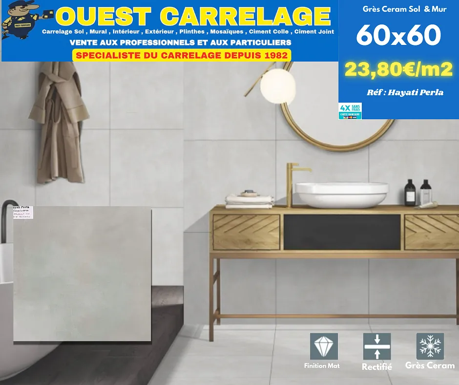 carrelage sol BETON GRIS