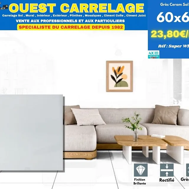 carrelage sol BLANC