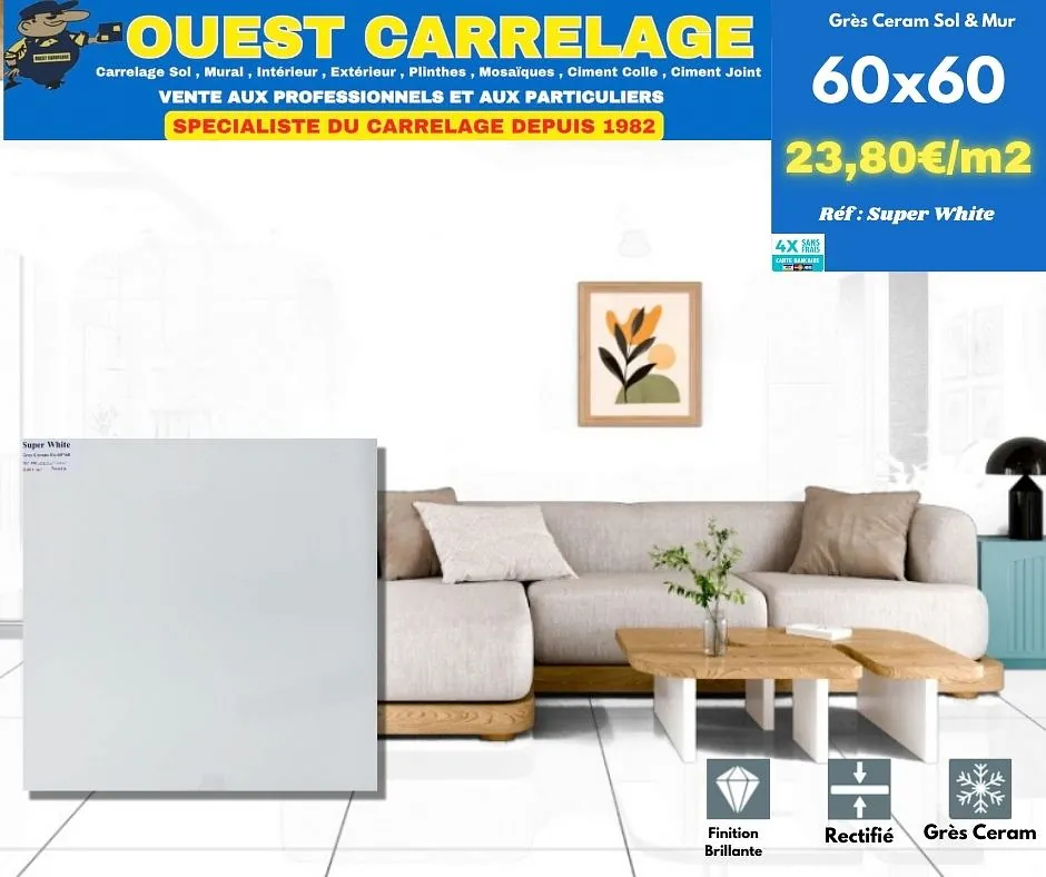 carrelage sol BLANC