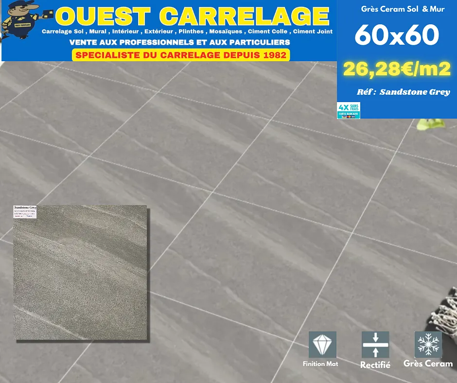 carrelage sol pierre GRIS