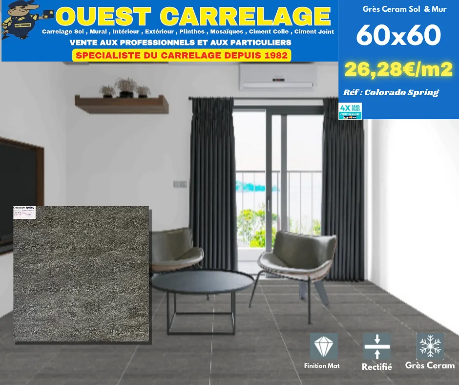 carrelage sol pierre GRIS