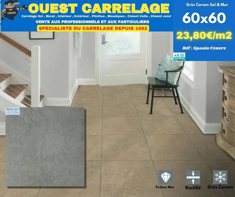 carrelage sol PIERRE BEIGE
