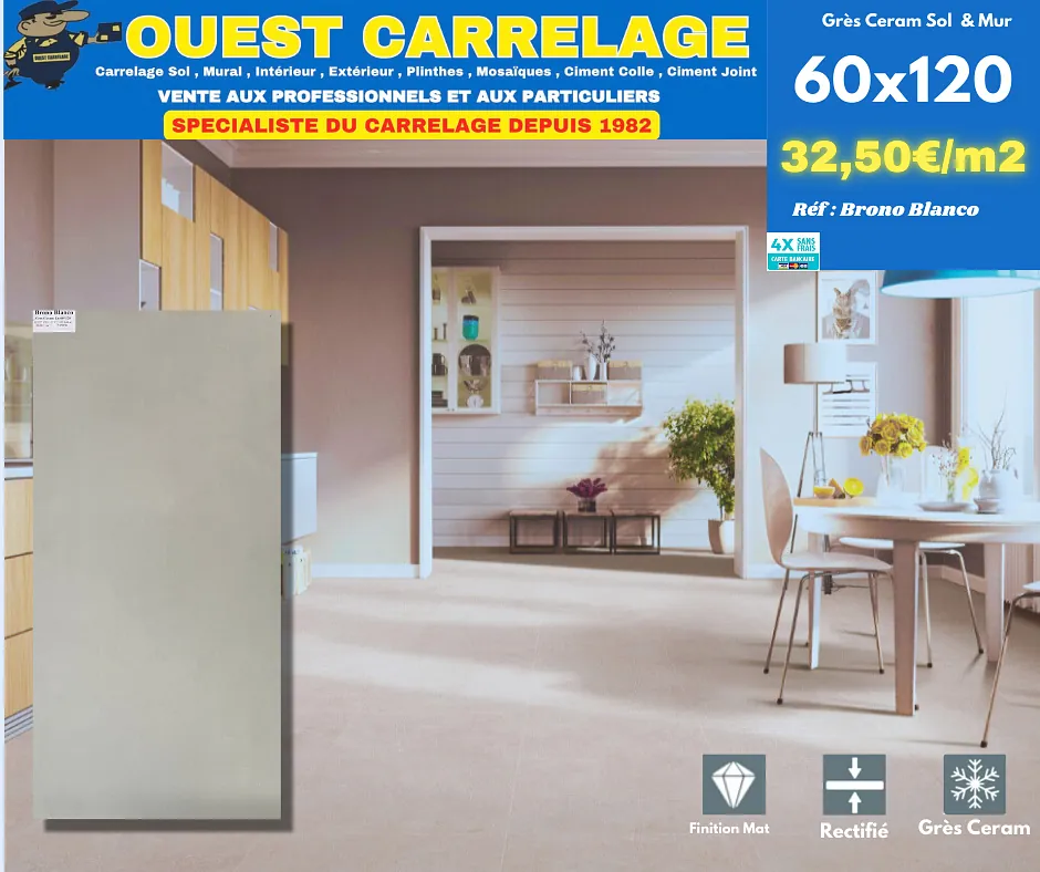 carrelage sol BLANC