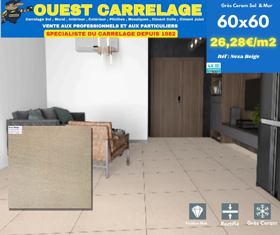 carrelage sol pierre BEIGE