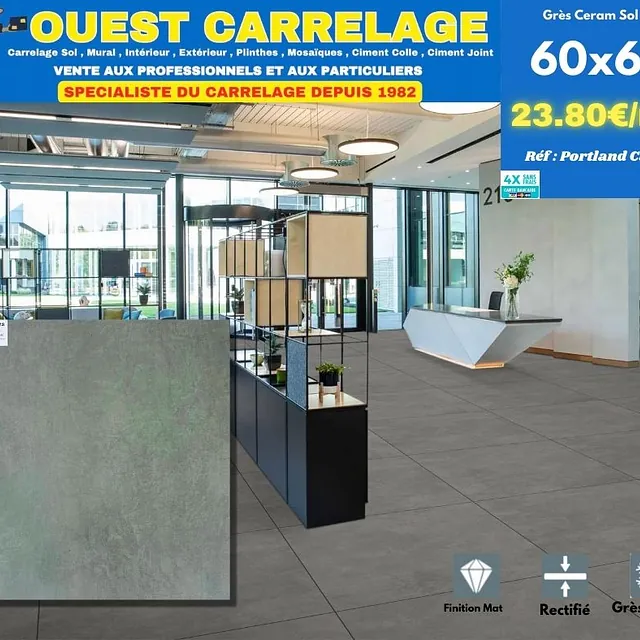 carrelage sol PIERRE GRIS