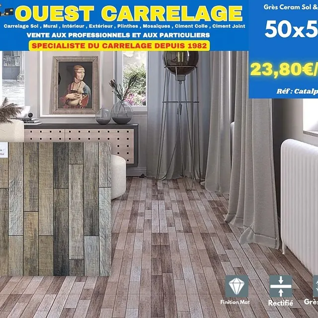 CARRELAGE SOL EFFET PARQUET BOIS