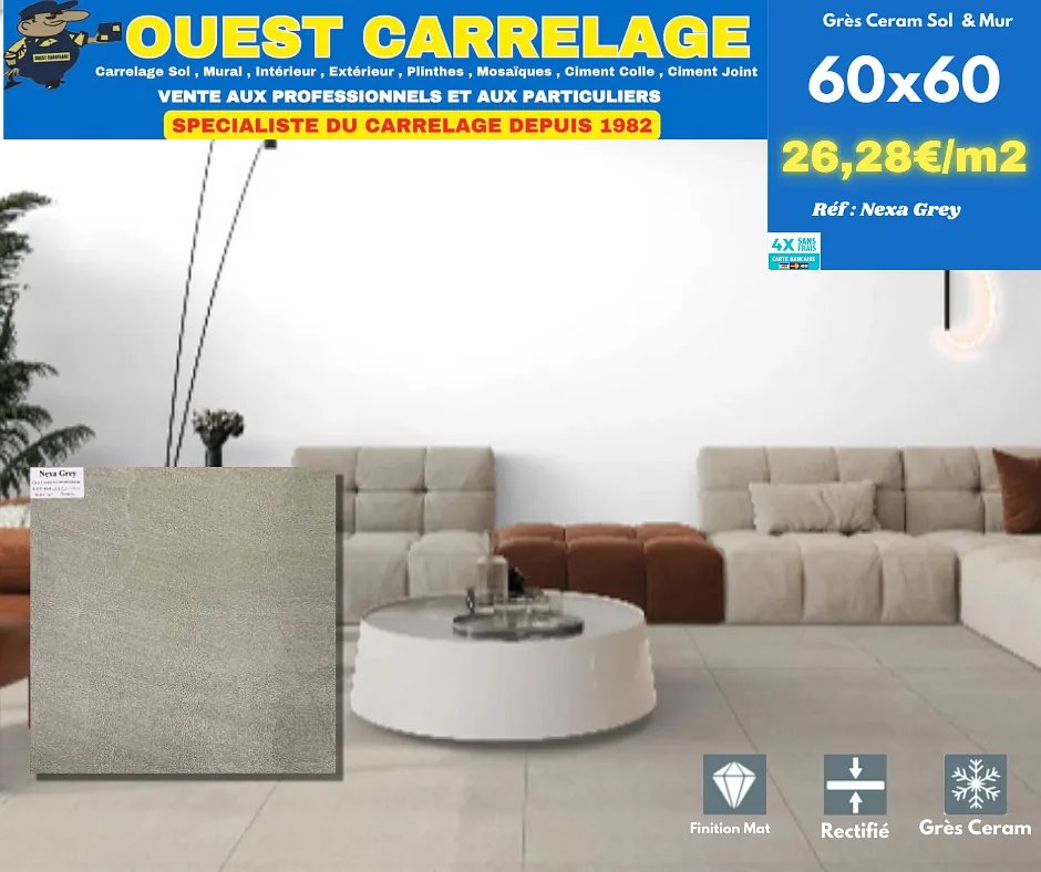 carrelage sol pierre GRIS