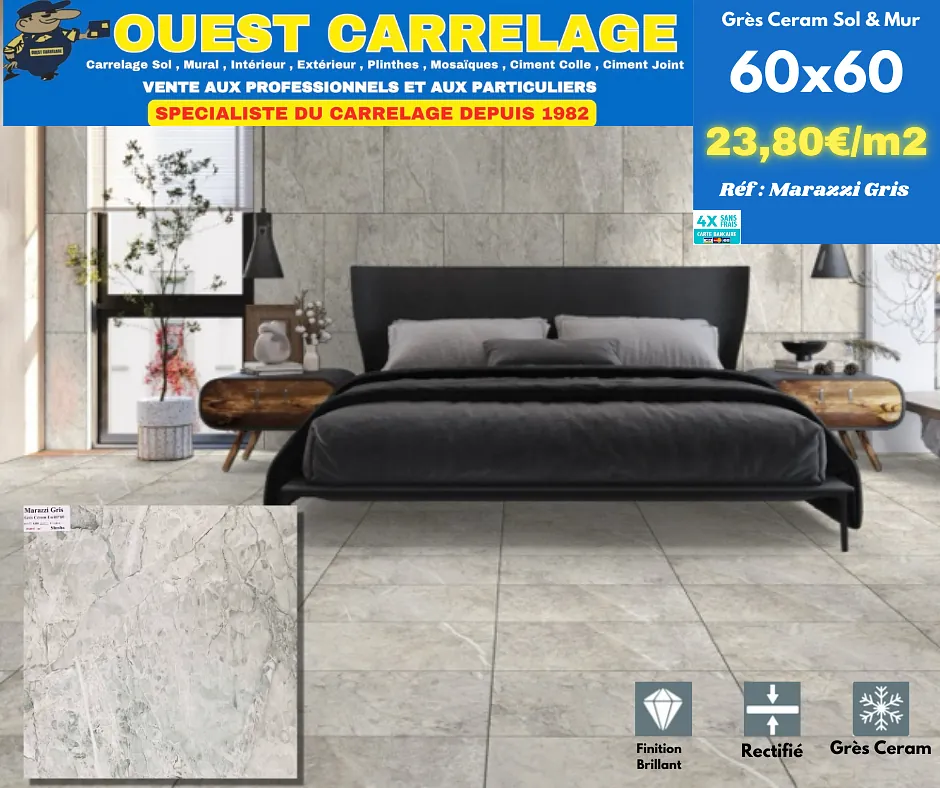 carrelage sol marbre GRIS