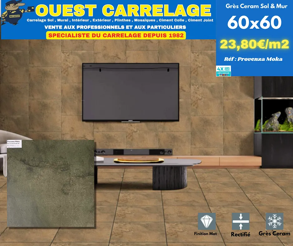 carrelage sol pierre MARRON