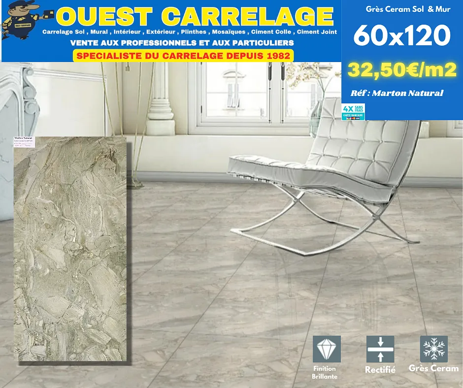 carrelage sol marbre GRIS