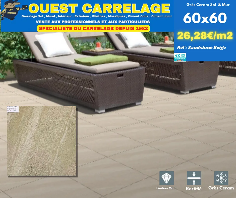 carrelage sol pierre BEIGE