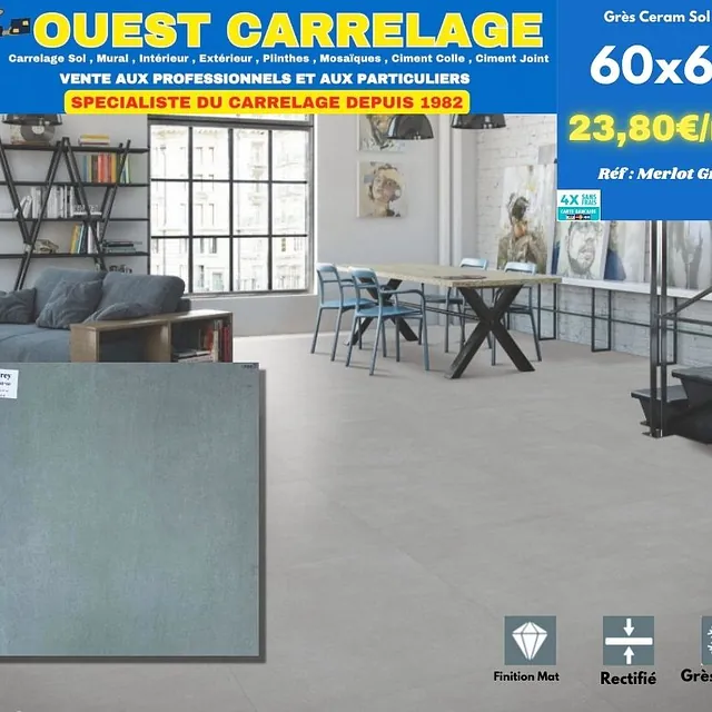 carrelage sol pierre GRIS