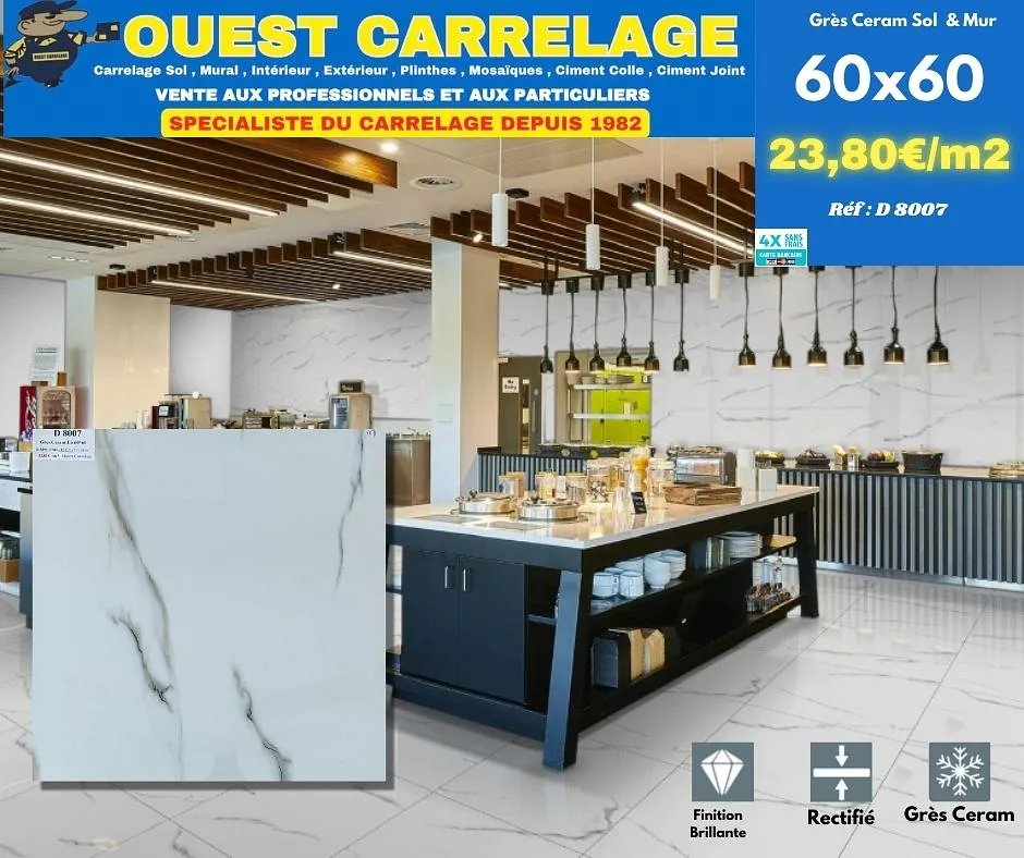 carrelage sol marbre BLANC
