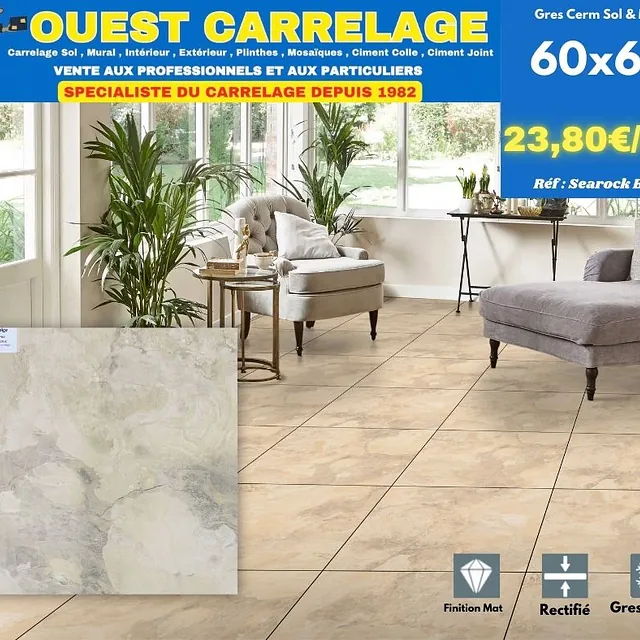 carrelage sol PIERRE BEIGE
