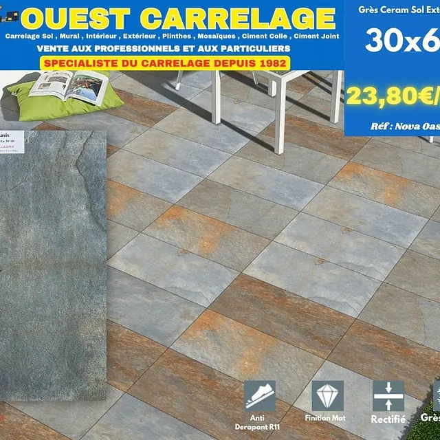 carrelage sol pierre ARDOISE