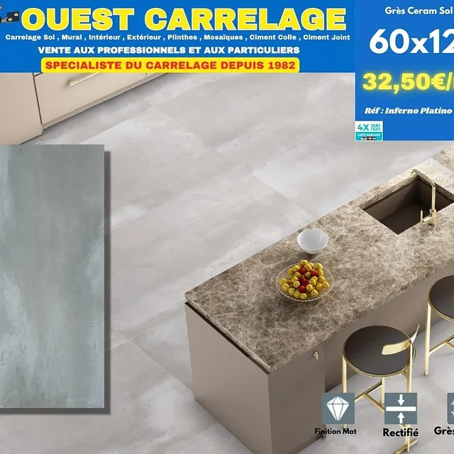 carrelage sol EFFET METAL