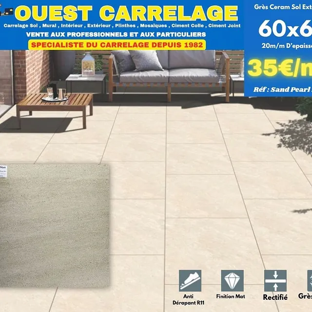 carrelage sol pierre BEIGE