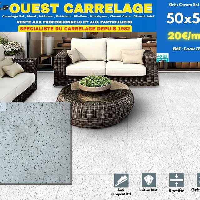 carrelage sol pierre GRIS