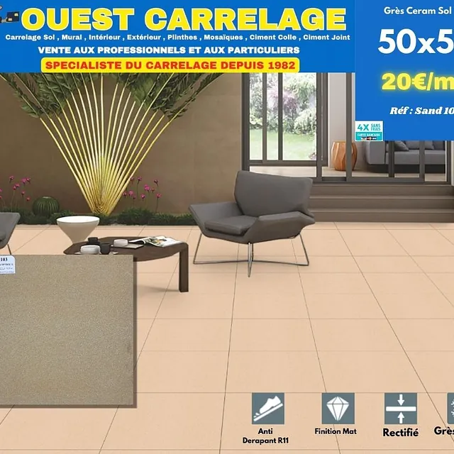 carrelage sol pierre beige