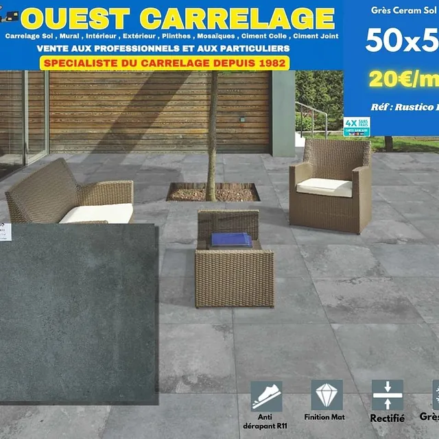 carrelage sol pierre GRIS